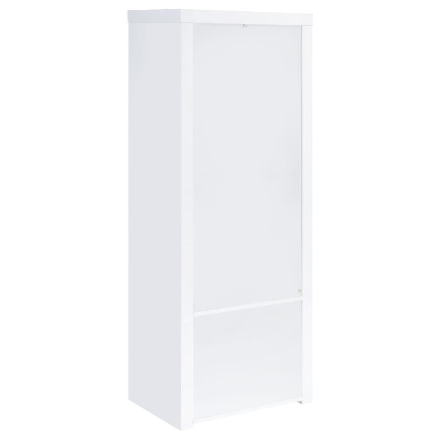 Jude - 3-Shelf Engineered Wood Media Tower - High Gloss White by Coaster Fine Furniture | Bel Furniture