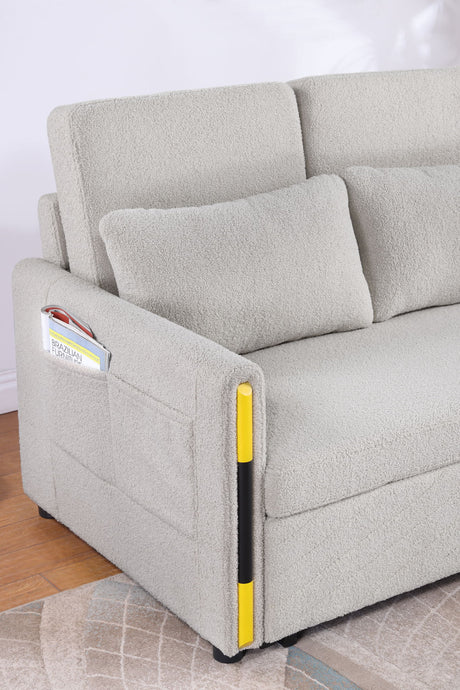 Percy - Teddy Velvet Sleeper Loveseat With Dual-Pull Sleeper Design by Lilola Home | Bel Furniture