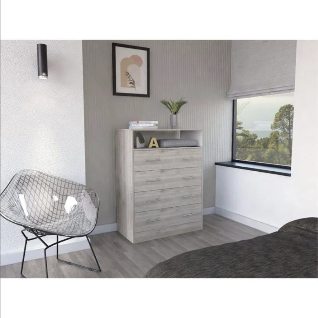 4 Drawer Dresser - Light Gray