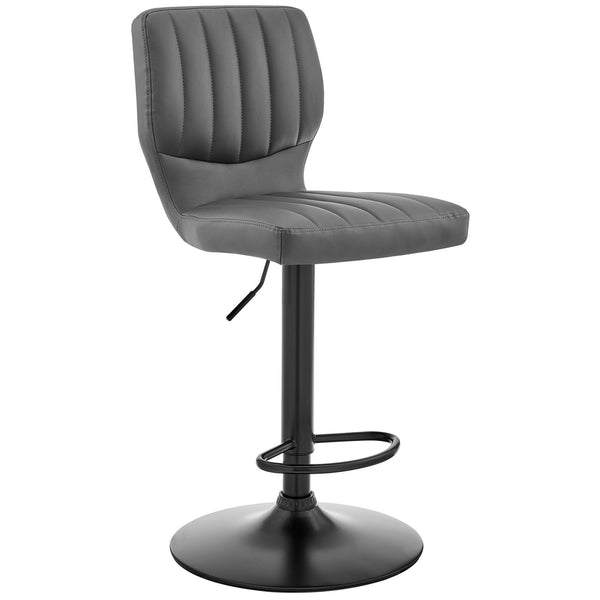 46" Swivel Adjustable Height Bar Chair - Gray / Black