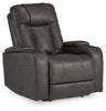 Feazada - Power Recliner With Adj Headrest Black by Signature Design by Ashley® | Bel Furniture