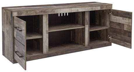 Derekson - LG TV Stand w/Fireplace Option - Multi Gray - view 6
