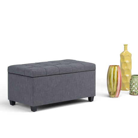 Sienna - Upholstered Storage Ottoman Bench - view 10