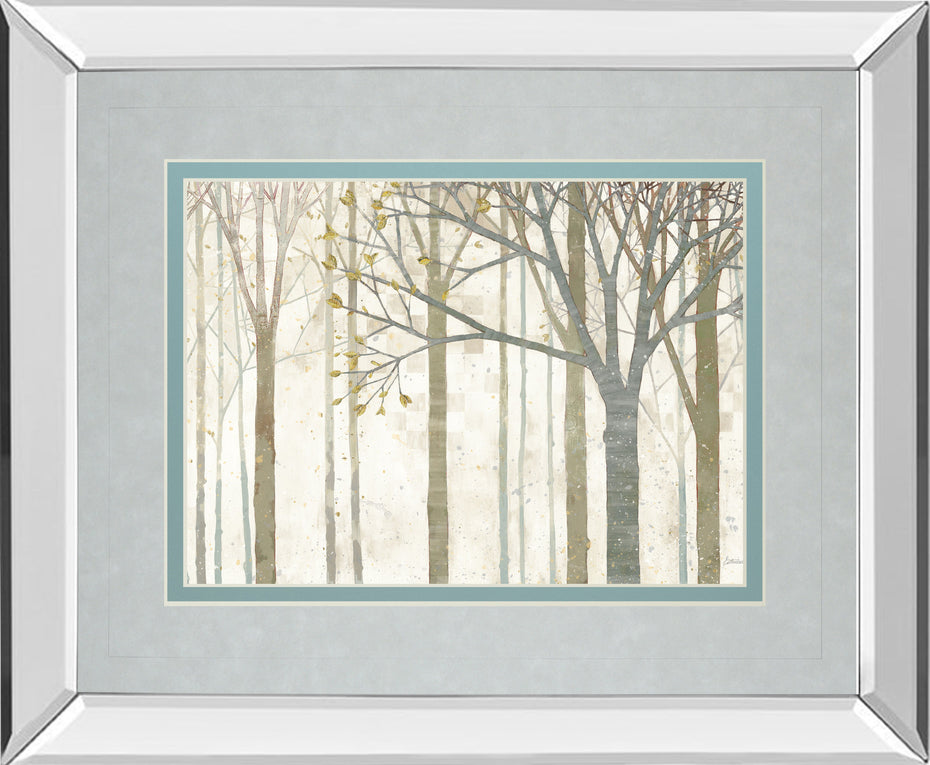 In Springtime No Border By Katherine Lowell - Mirror Framed Print Wall Art - White