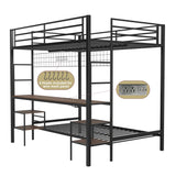 Ethan - Bunk Bed With Desk, Charging Station, Storage Shelves