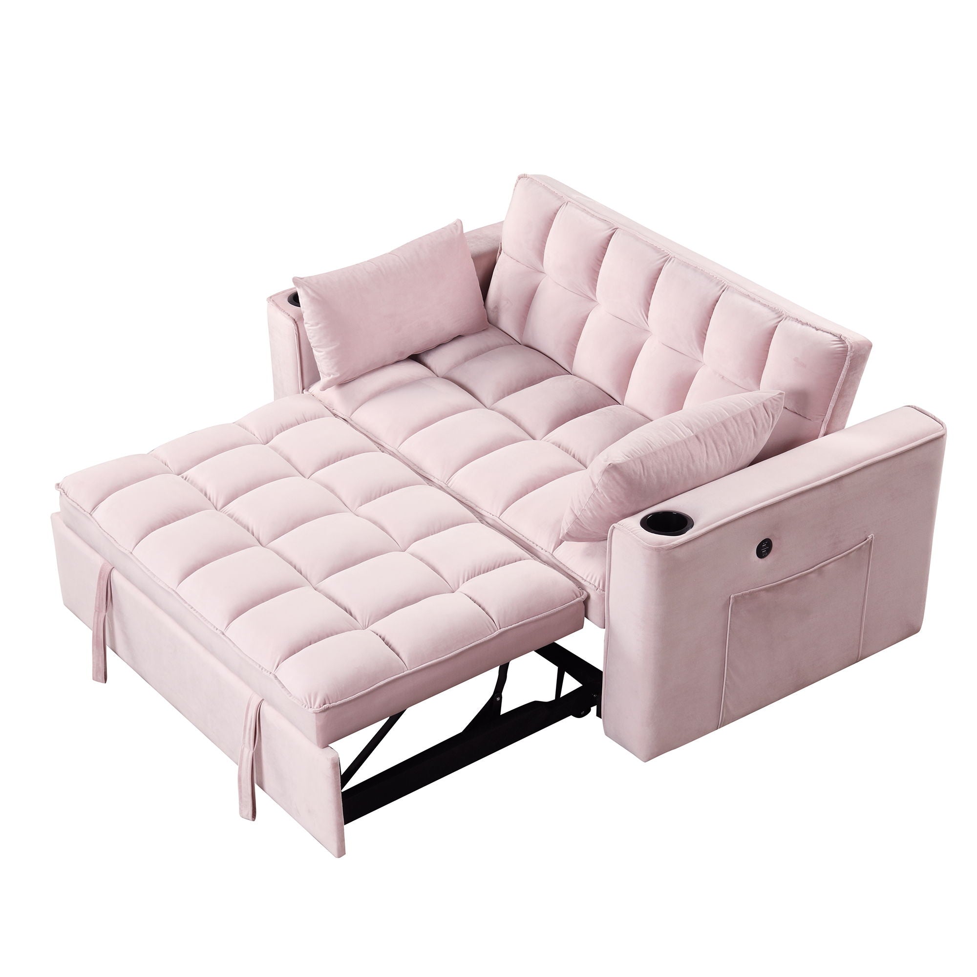 Multi Functional Sofa Bed With Cup Holder And USB Port For Living Room Or Apartments