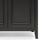 Amherst - Wide 4 Door Storage Cabinet - Hickory Brown by Simpli-Home | Bel Furniture