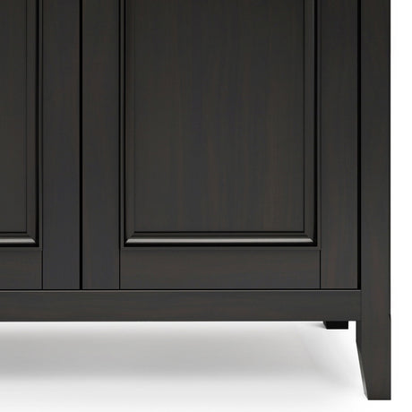 Amherst - Wide 4 Door Storage Cabinet - Hickory Brown by Simpli-Home | Bel Furniture