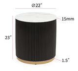 Kara - End Table - Black / White