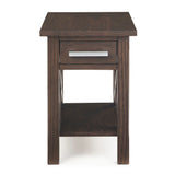 Kitchener - Narrow Side Table - Warm Walnut Brown