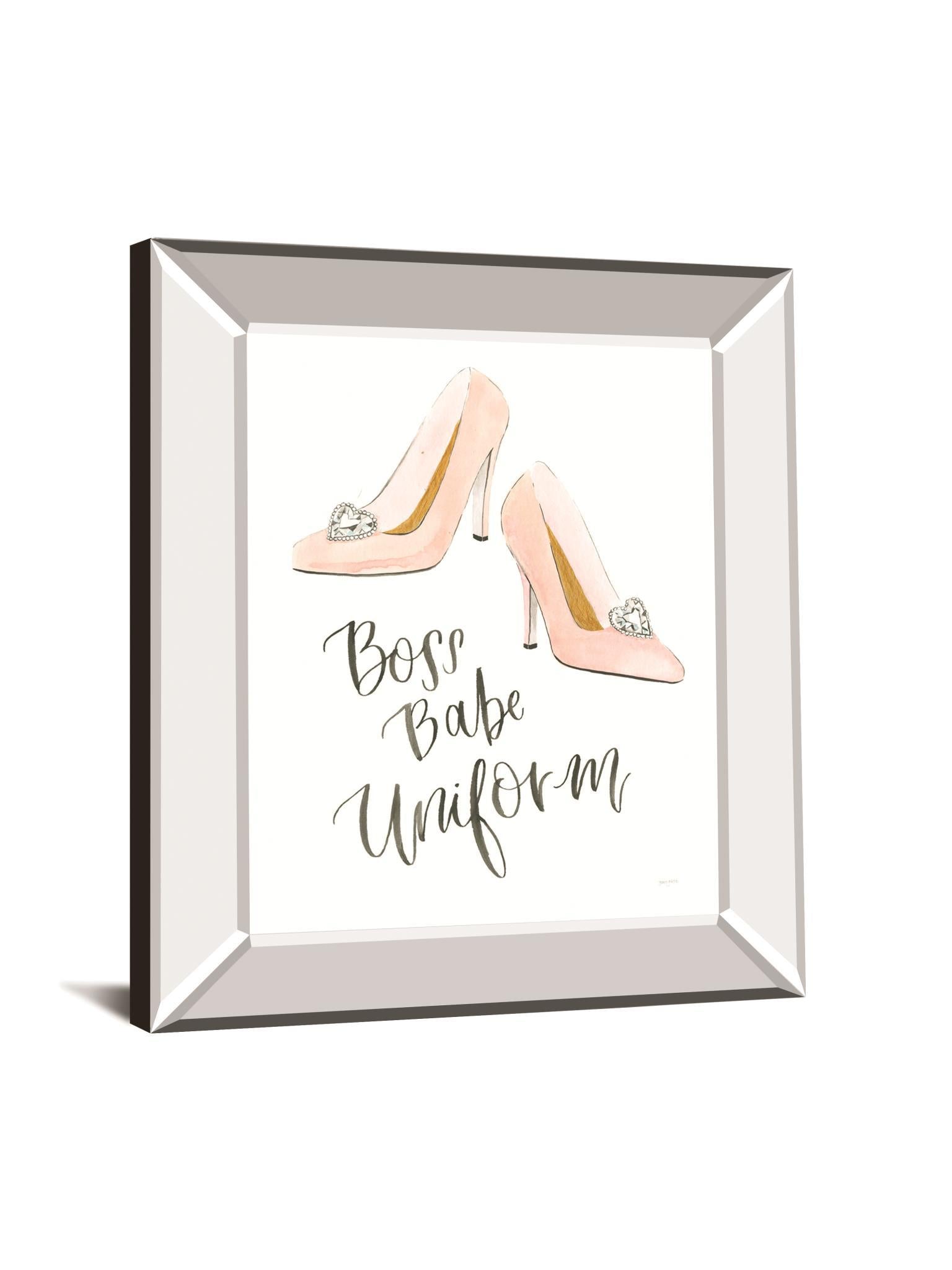 Boss Babe III By Jenaya Jackson - Mirror Framed Print Wall Art - White