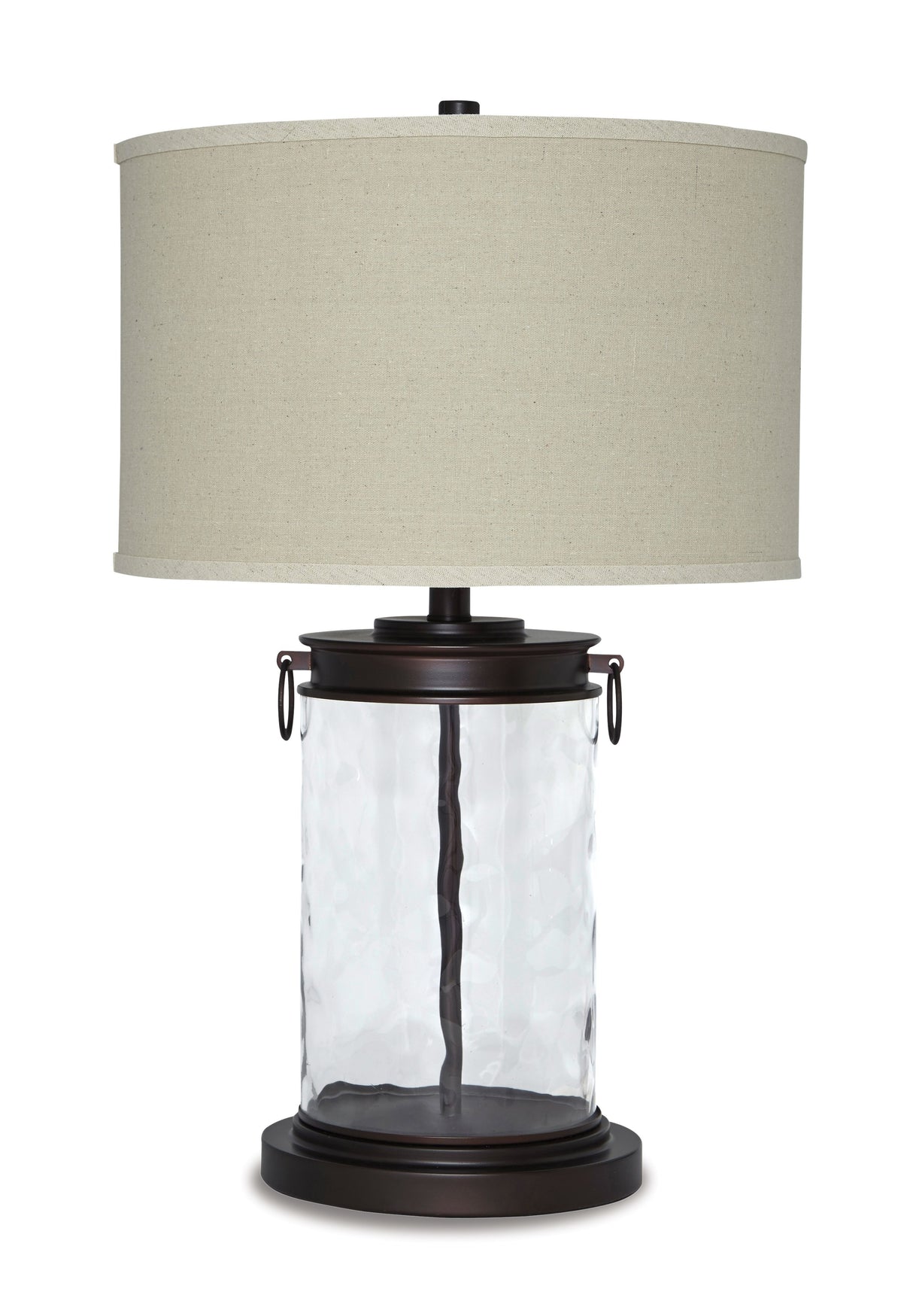 Tailynn - Clear / Bronze Finish - Glass Table Lamp by Signature Design by Ashley® | Bel Furniture