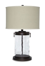 Tailynn - Clear / Bronze Finish - Glass Table Lamp by Signature Design by Ashley® | Bel Furniture