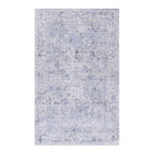 Maval - 2' X 3' Washable Area Rug - Blue / Cream