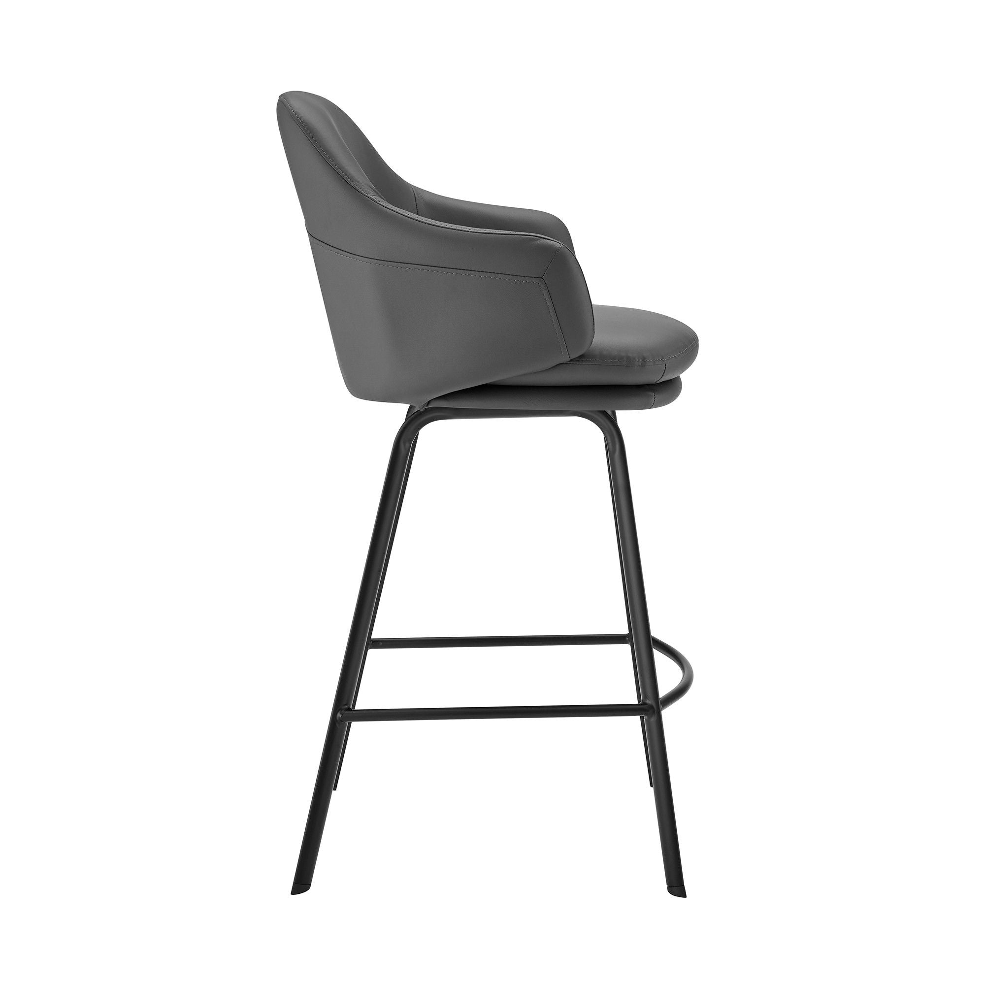 40" Swivel Low Back, Bar Height Bar Chair - Gray