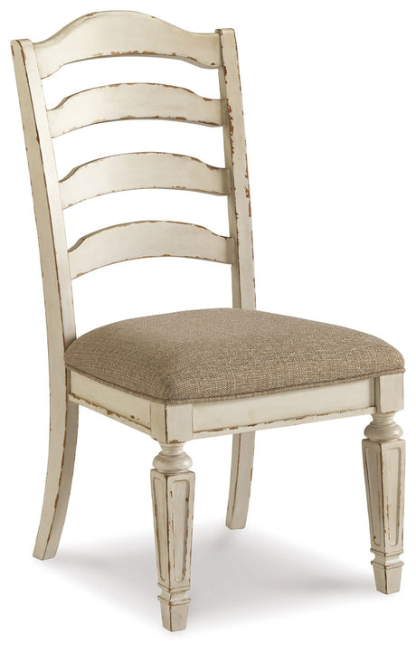 Realyn - Dining UPH Side Chair (Set of 2) - Ladderback - Chipped White - view 6