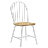 Allison - 5 Piece Round Drop Leaf Dining Table Set - White
