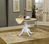 Allison - Round Drop Leaf Extension Dining Table - White