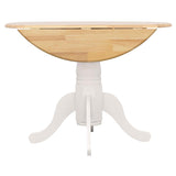 Allison - Round Drop Leaf Extension Dining Table - White