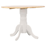 Allison - Round Drop Leaf Extension Dining Table - White