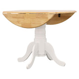 Allison - Round Drop Leaf Extension Dining Table - White