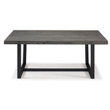 Modern Distressed Solid Wood And Metal Open Frame Dining Table by Walker Edison | Bel Furniture