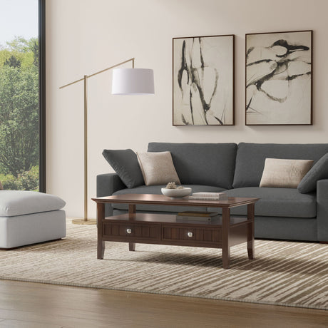 Acadian - Coffee Table With Drawer - Brown - view 4