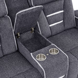Austin - Recliner With Storage Arms - Gray