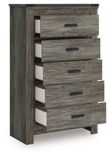 Frandern - Gray - Five Drawer Chest by Signature Design by Ashley® | Bel Furniture