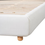 Modern Upholstered Bed Frame With Wingback Headboard