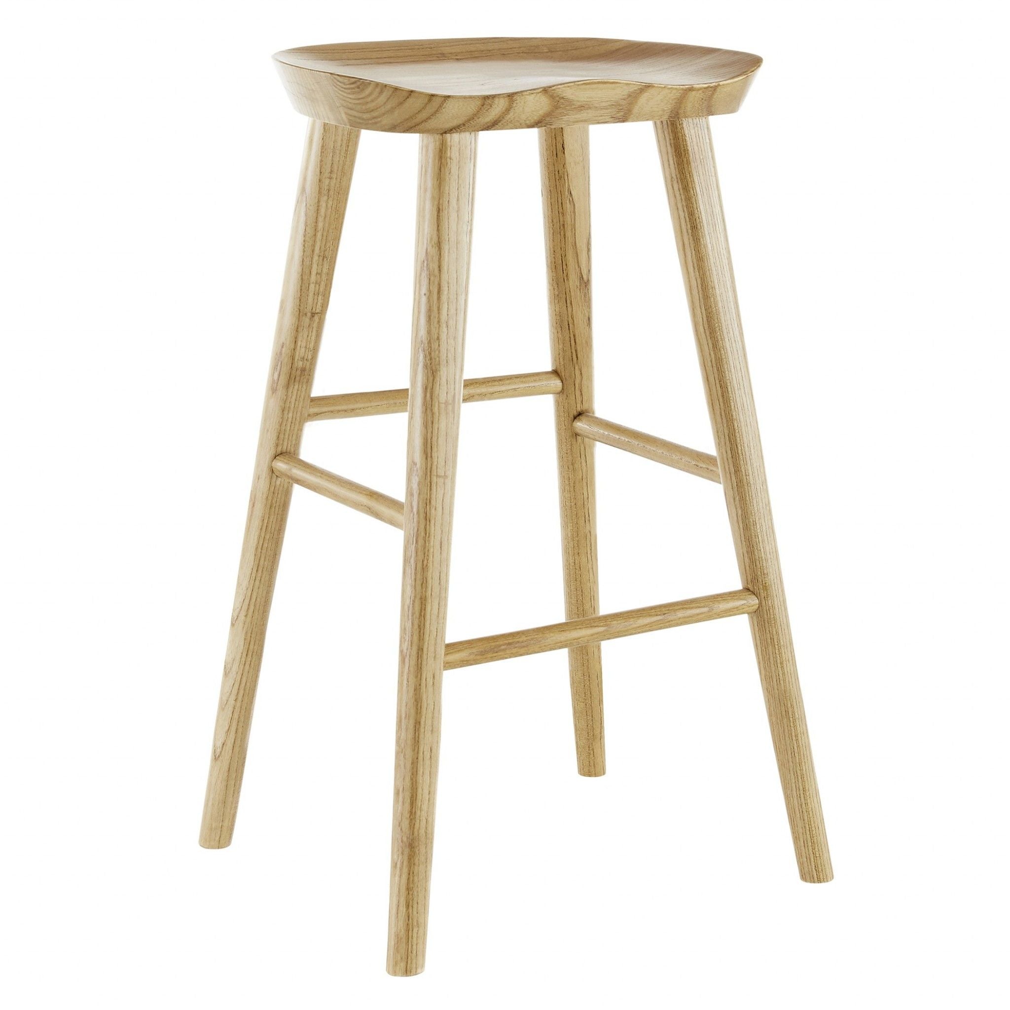 Backless Bar Height Bar Chair - Natural