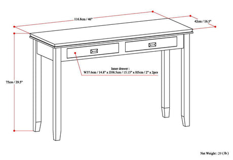 Artisan - Handcrafted Console Sofa Table by Simpli-Home | Bel Furniture