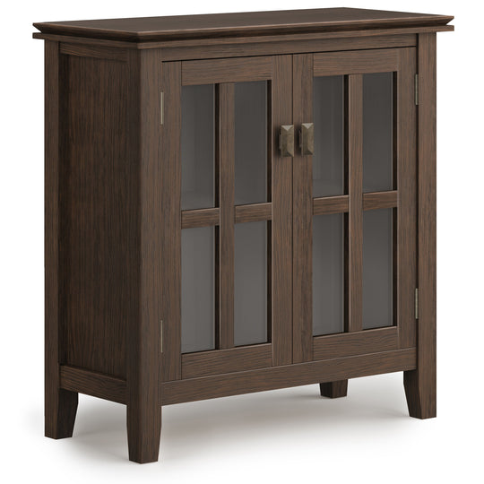 Artisan - Handcrafted Low Storage Cabinet Dark Brown by Simpli-Home | Bel Furniture