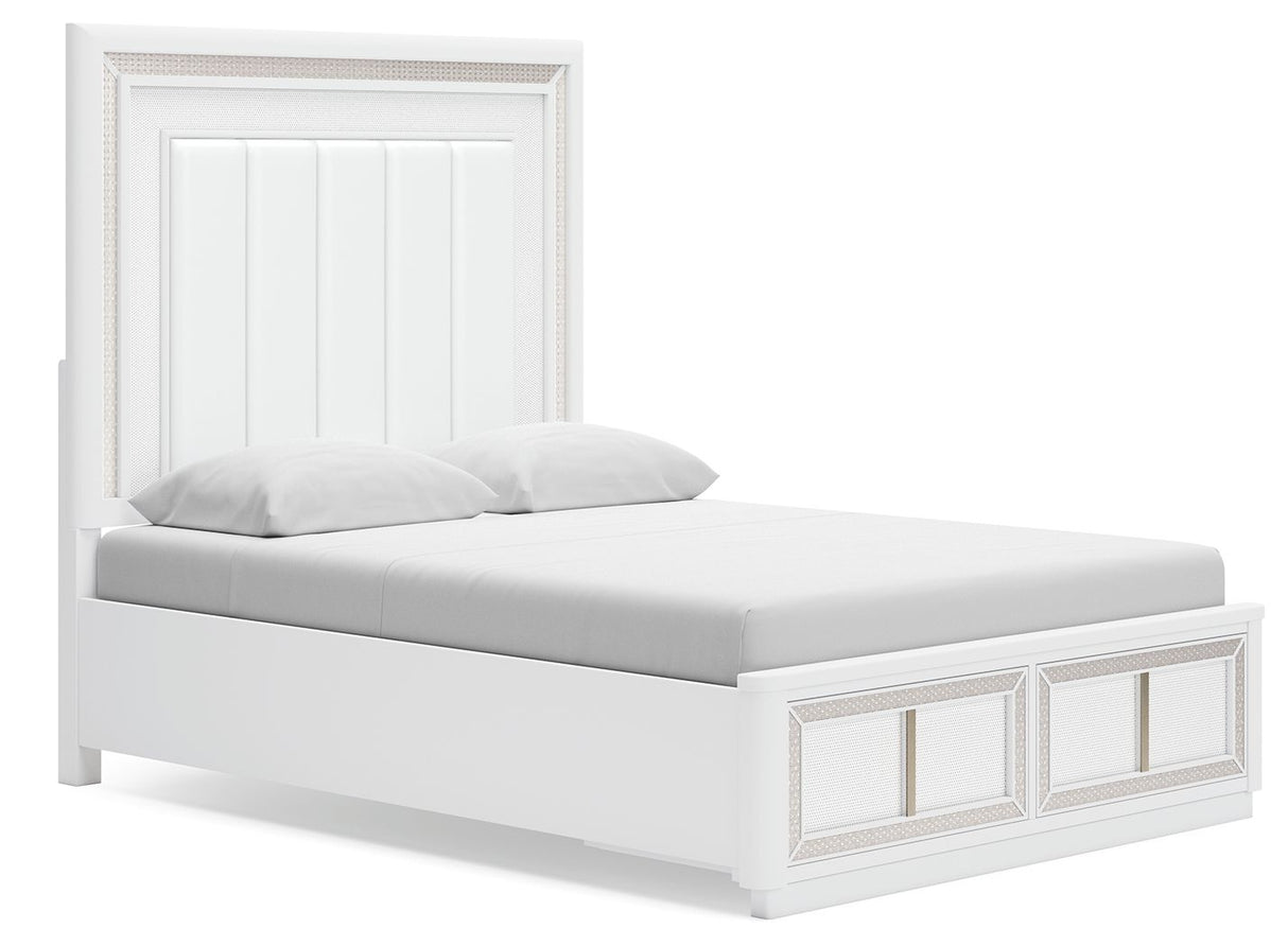 Chalanna - Upholstered Storage Bed White by Signature Design by Ashley® | Bel Furniture