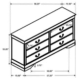 Louis Philippe - Six-drawer Dresser by CoasterEveryday | Bel Furniture