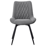 Diggs - Upholstered Swivel Dining Side Chair (Set of 2) - Gray by CoasterEssence | Bel Furniture