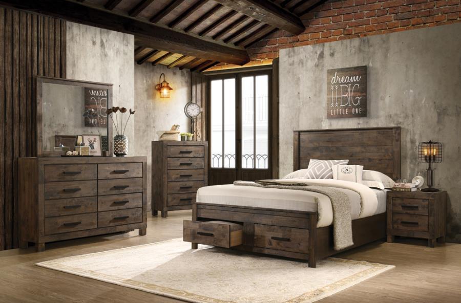 Woodmont - 5-Drawer Bedroom Chest - Rustic Golden Brown