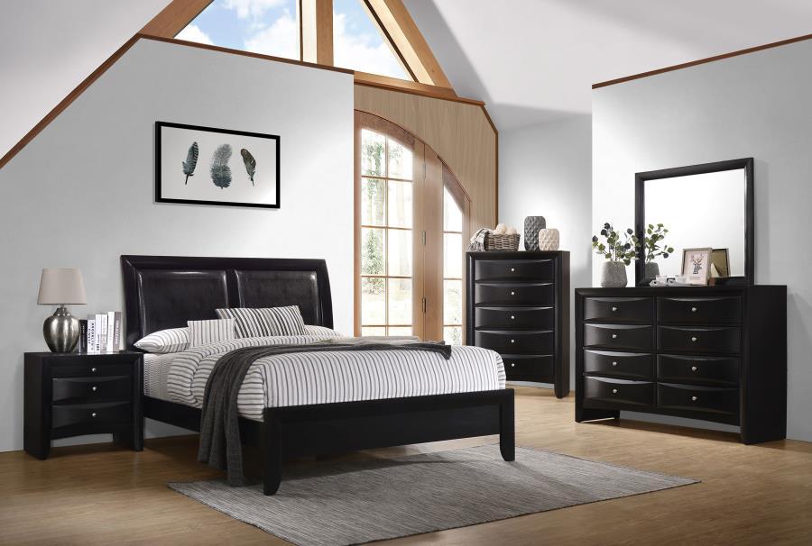 Briana - 5-Drawer Bedroom Chest - Black by CoasterEssence | Bel Furniture