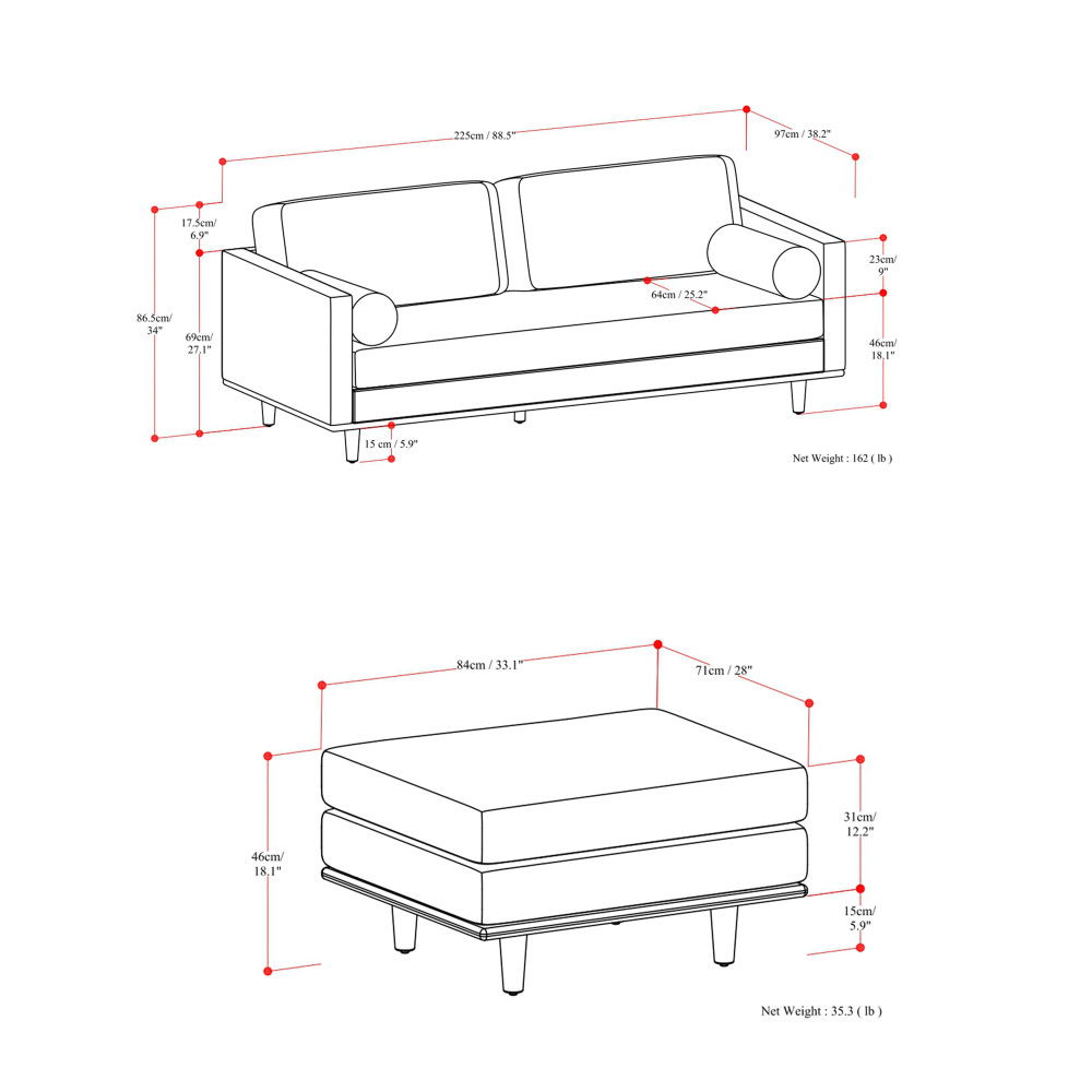 Morrison - Sofa And Ottoman Set