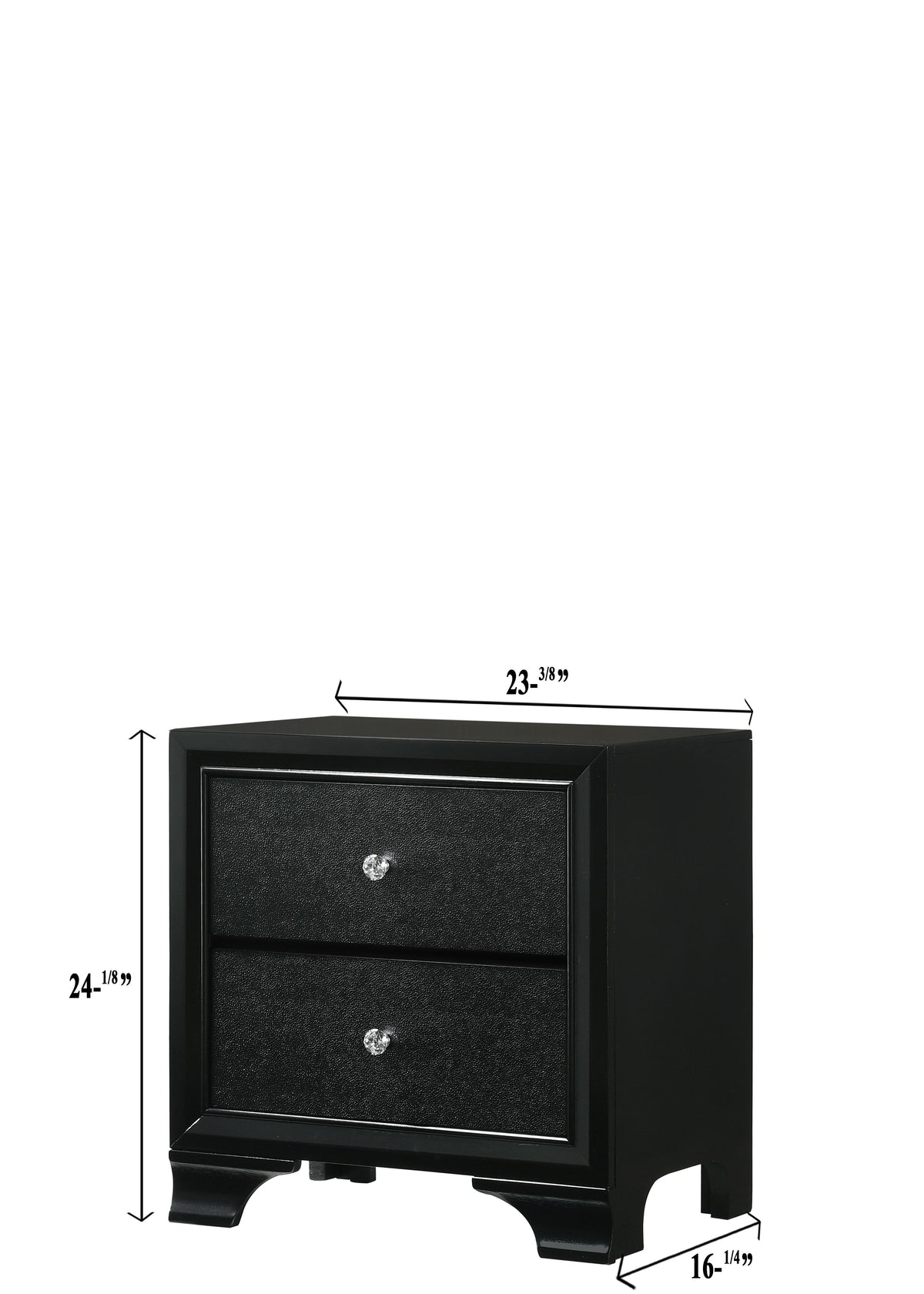 Micah - Nightstand - Black by Crown Mark | Bel Furniture