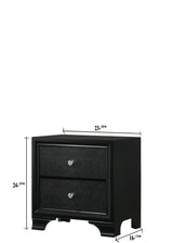 Micah - Nightstand - Black by Crown Mark | Bel Furniture