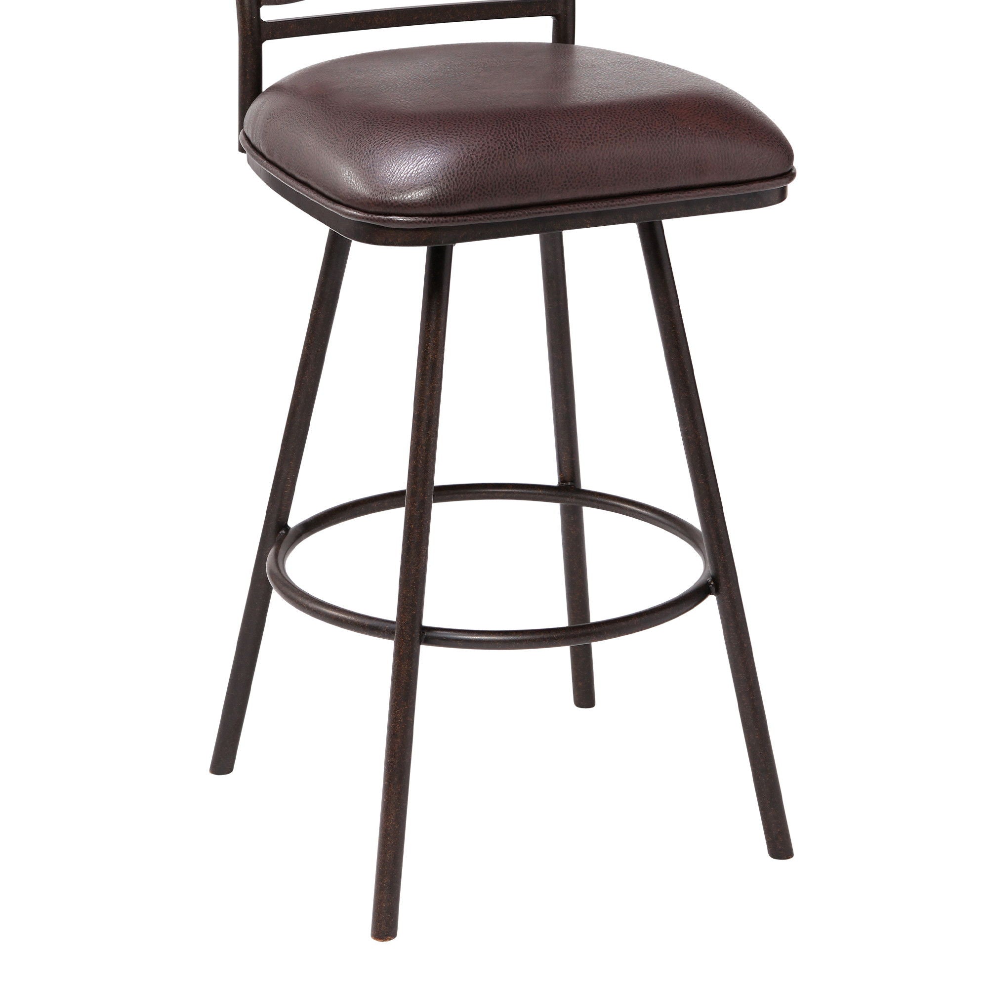 Iron Bar Height Bar Chair - Brown