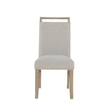 Vanilla - Real Marble Dining Table And Chair Set With Upholstery - Beige / Natural