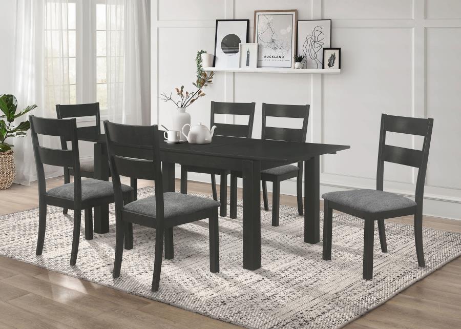 Jakob - Ladder Back Wood Dining Side Chair (Set of 2) - Black