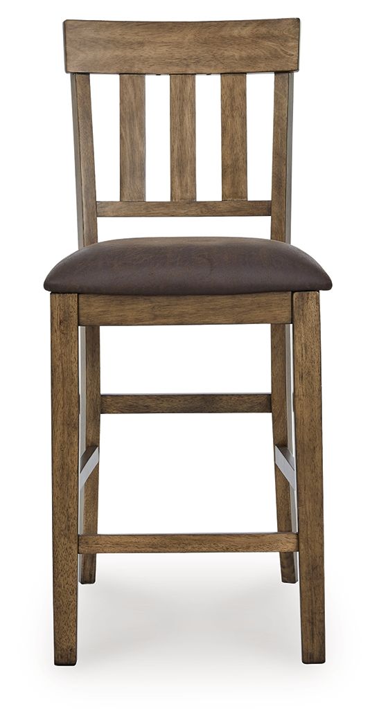 Urbinforte - Upholstered Barstool (Set of 2) - Light Brown - view 2
