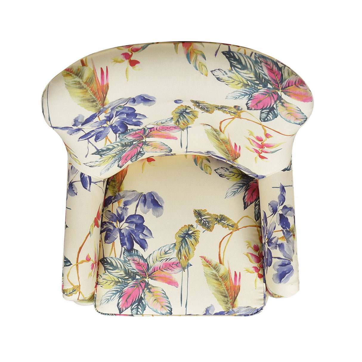 Paradise - Upholstered Arm Chair Floral Printed On Cotton - Off-White by Jennifer Taylor Home | Bel Furniture