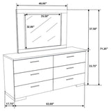 Felicity - 6-Drawer Dresser by CoasterEssence | Bel Furniture