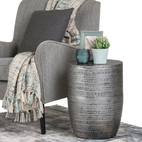 Johnsen - Handcrafted Large Metal Accent Table - view 9