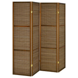 Browning - 4-Panel Bamboo Room Divider Folding Screen - Walnut by Coaster Fine Furniture | Bel Furniture