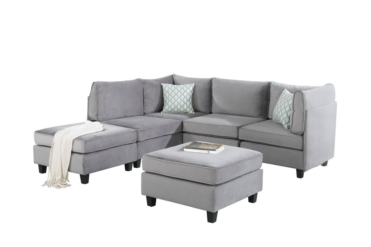 Simona - Velvet Modular Sectional Sofa